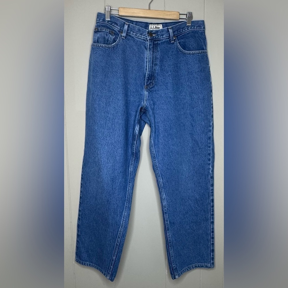 VTG L.L. Bean Relaxed Fit Y2K Classic 100% Cotton Mom Jeans Size 14